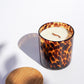 Tortoise Shell Double Wick Candle With Wooden Lid